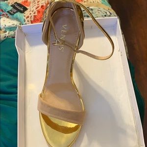 Venus Brand - nude&gold high heels. Never Worn.